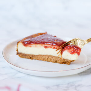 TARTA DE QUESO TRADICIONAL CON MERMELADA